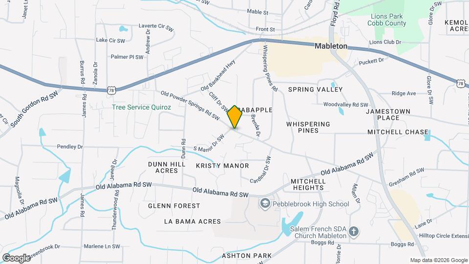 1049 Old Powder Springs Rd SW Map and Location Details