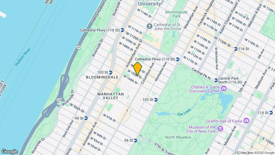 120 W 105th St Map and Location Details
