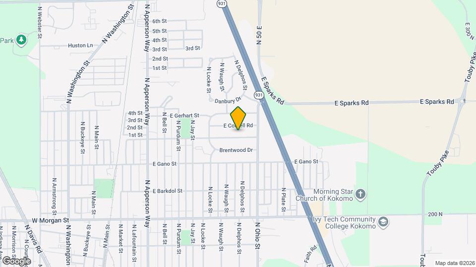 1020 E Fischer St Map and Location Details