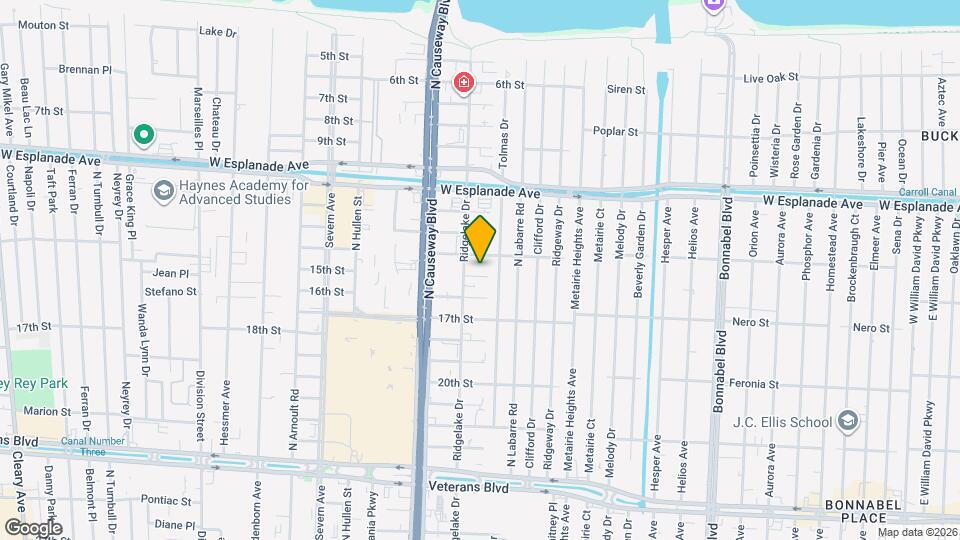 3013 15th St, Unit B Map and Location Details