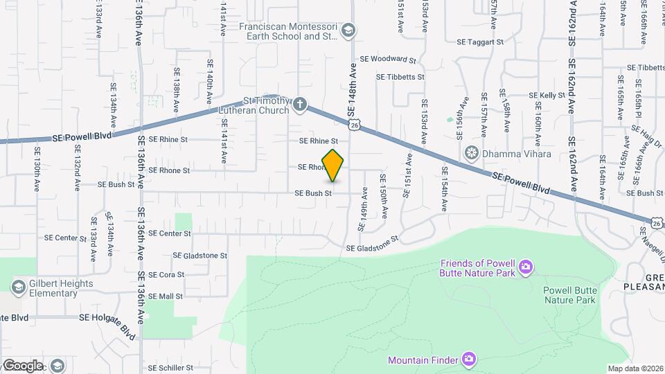 14715 SE Bush St Mapa y Detalles de la Ubicación