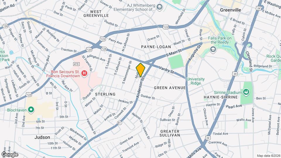 208 A Anderson St Map and Location Details