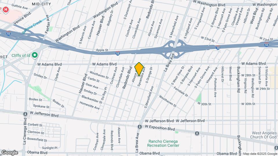 2721 1/2 S Sycamore Ave Mapa y Detalles de la Ubicación