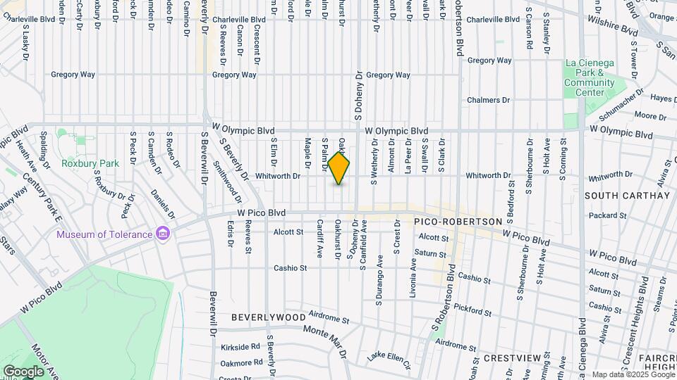 1125-1127 S Oakhurst Dr Map and Location Details