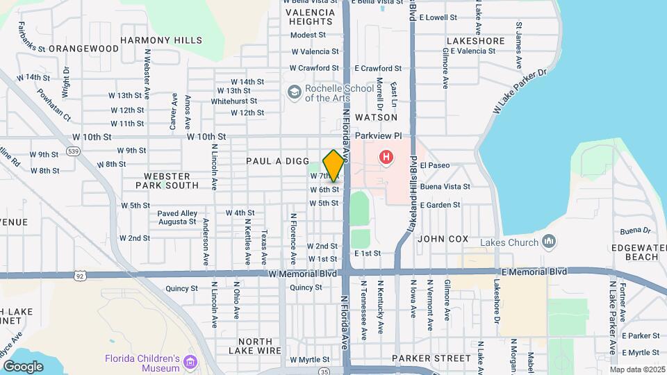 121 W 6th St Map and Location Details
