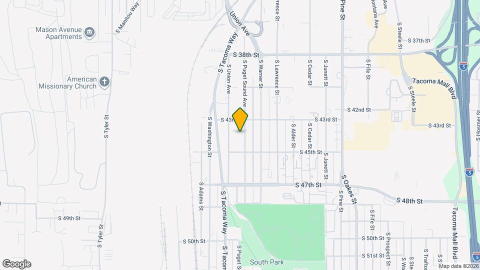 4322 S Puget Sound Ave Map and Location Details
