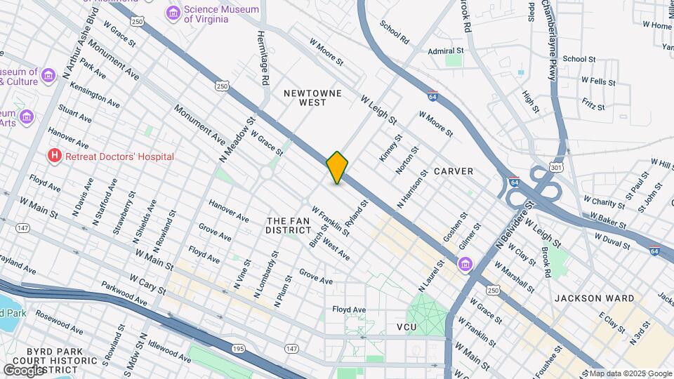 1130 W Grace St, Unit #1 Map and Location Details