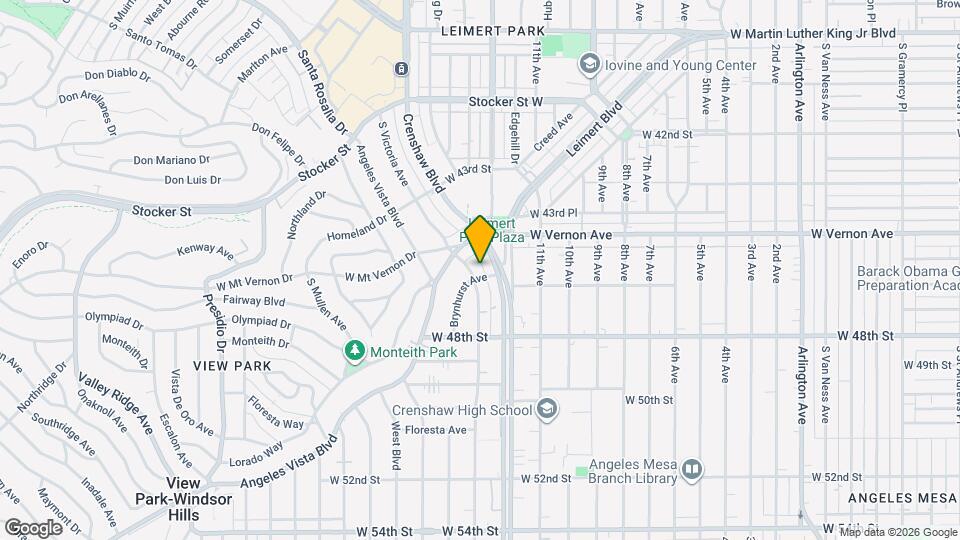 4424 S Victoria Ave Map and Location Details