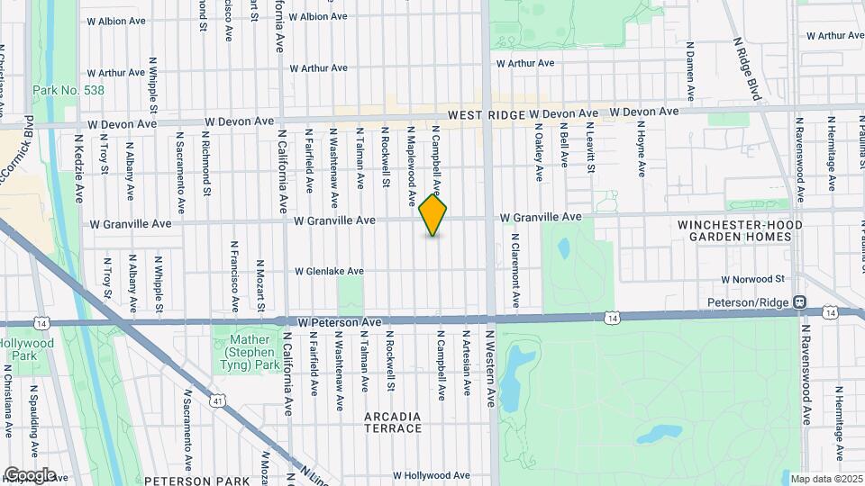 6130 N Campbell Ave Map and Location Details