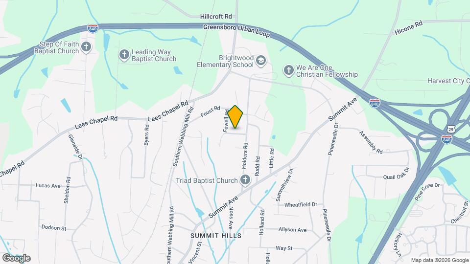 1709 Fern Hill Dr Mapa y Detalles de la Ubicación