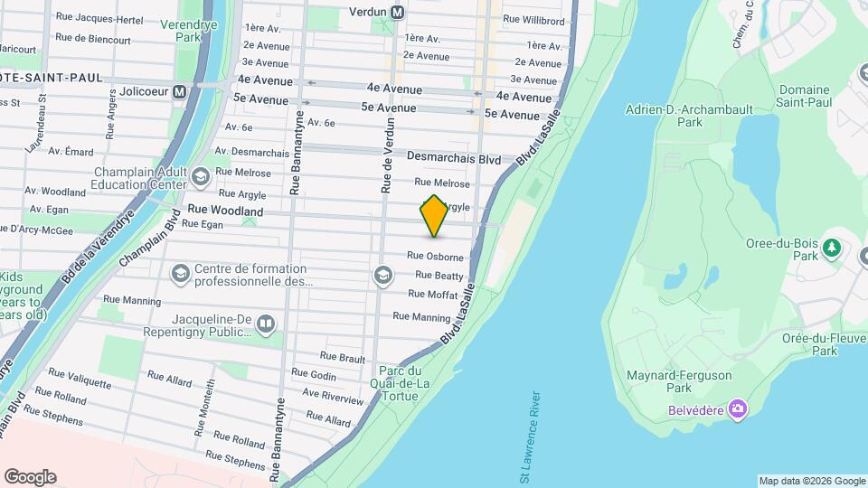 288 Égan Rue Map and Location Details