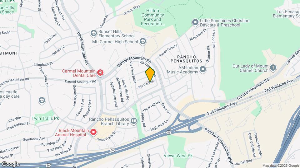 9569 Via Pereza Map and Location Details