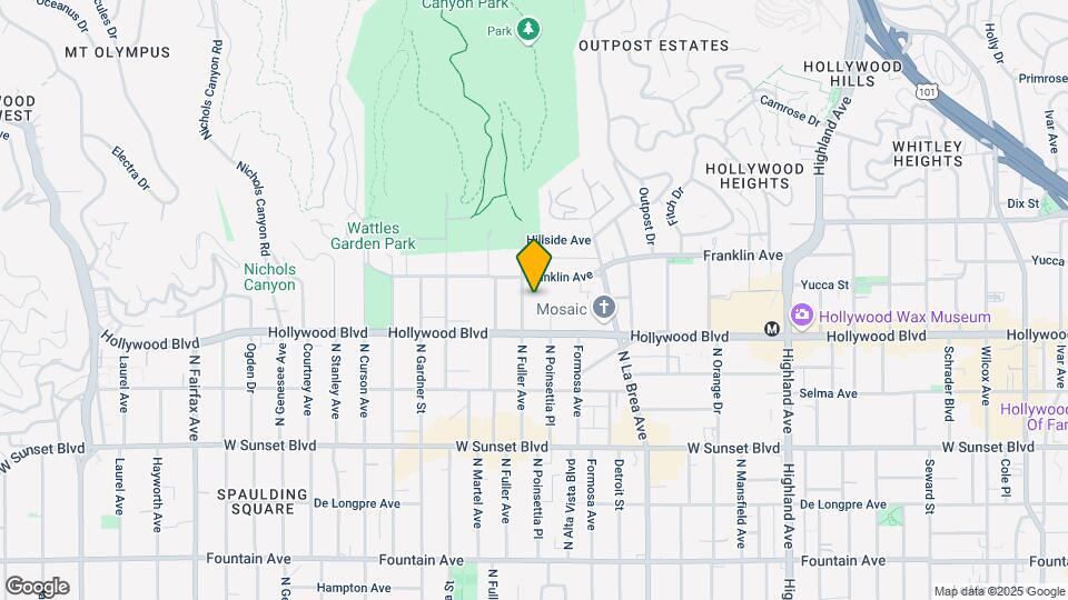 1734 N Fuller Ave Map and Location Details