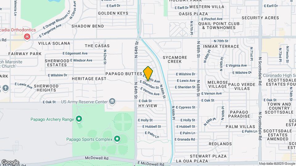 6438 E Sheridan St Map and Location Details