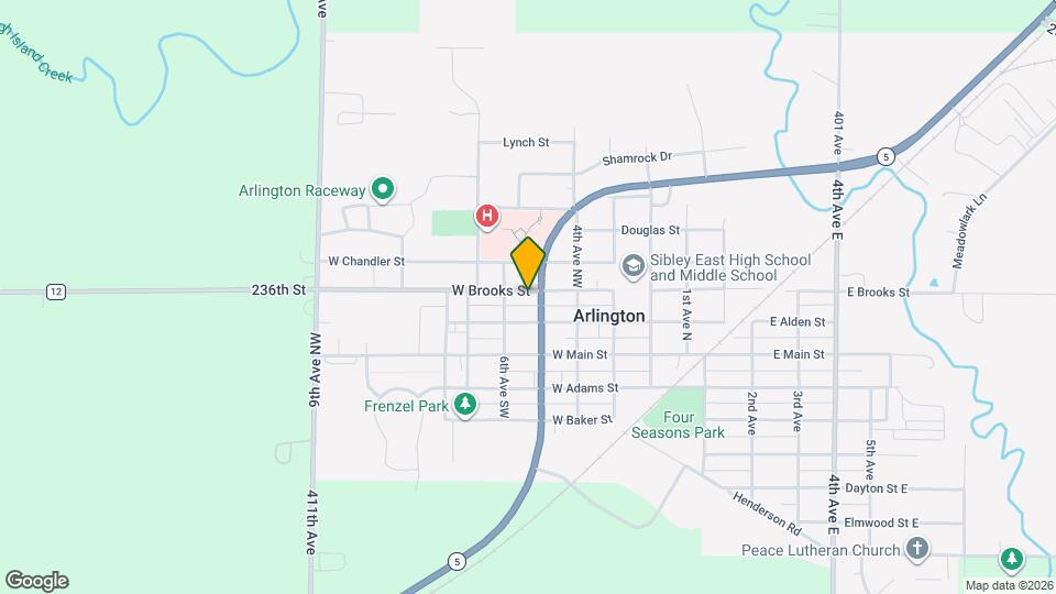 506 W Brooks St Map and Location Details