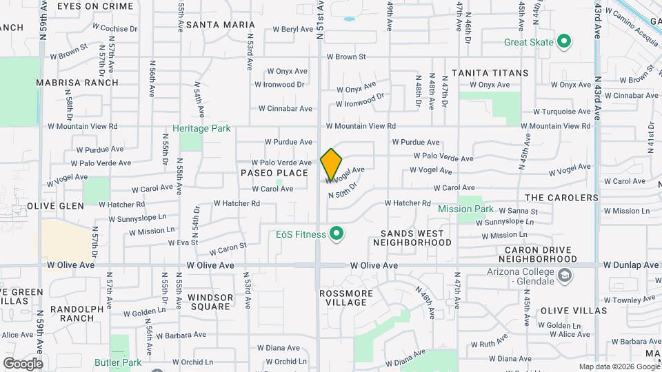 5055 W Vogel Ave Map and Location Details