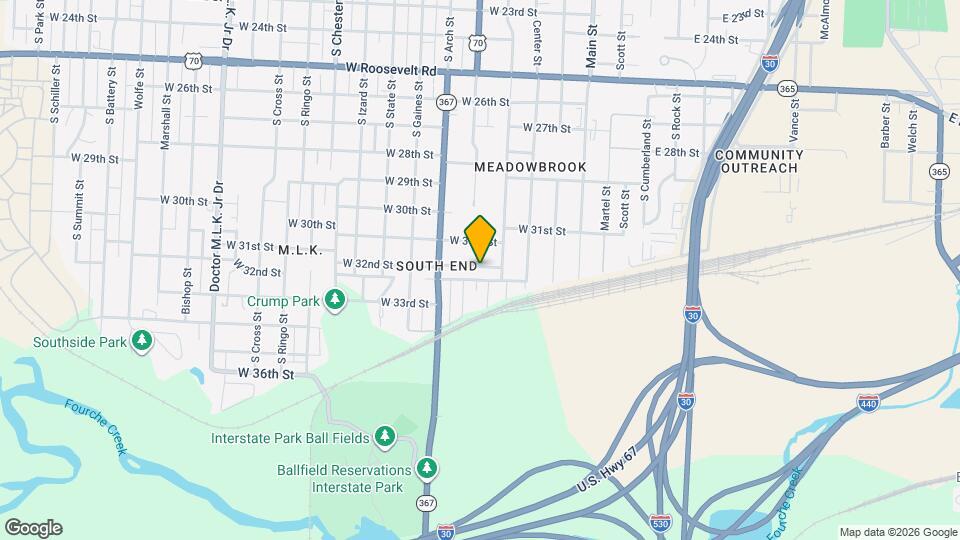 421 W 32nd St Map and Location Details