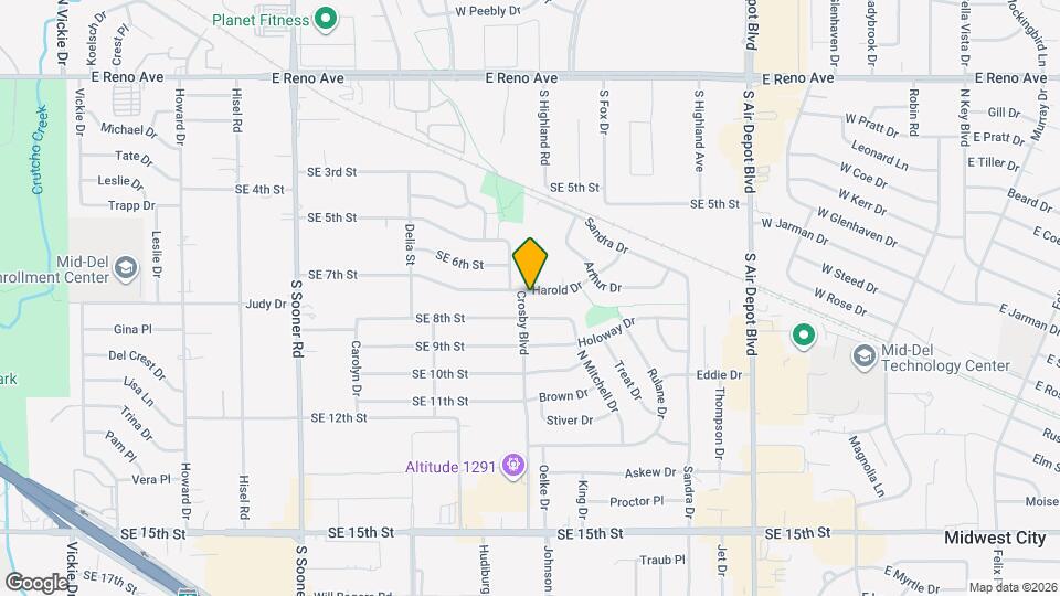 1020 Harold Dr Map and Location Details