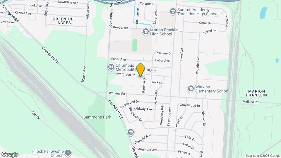 1249 Evergreen Rd Map and Location Details