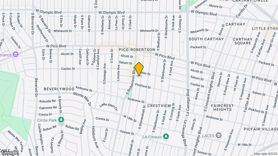 1523 S Wooster St Map and Location Details