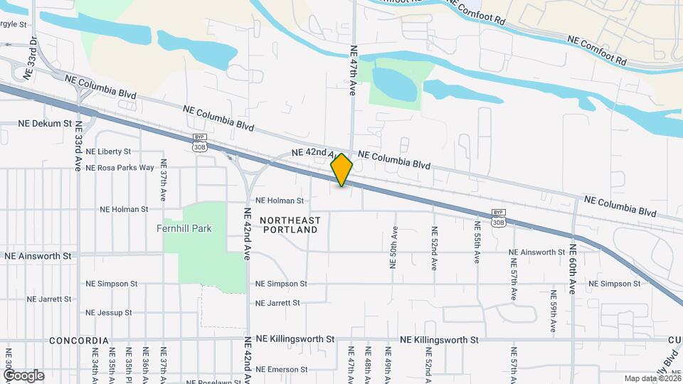 4620 NE Lombard St Map and Location Details