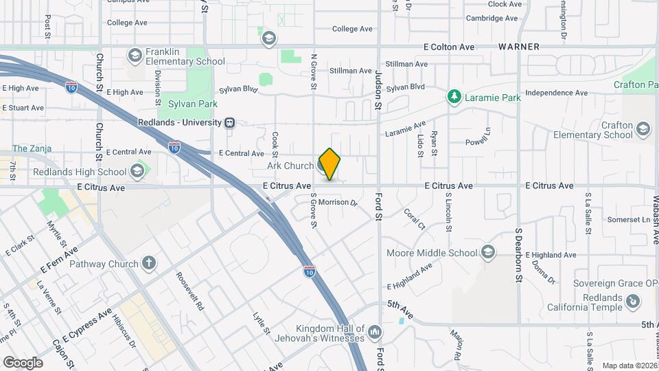 Redlands Oasis Garden Apartments Map and Location Details