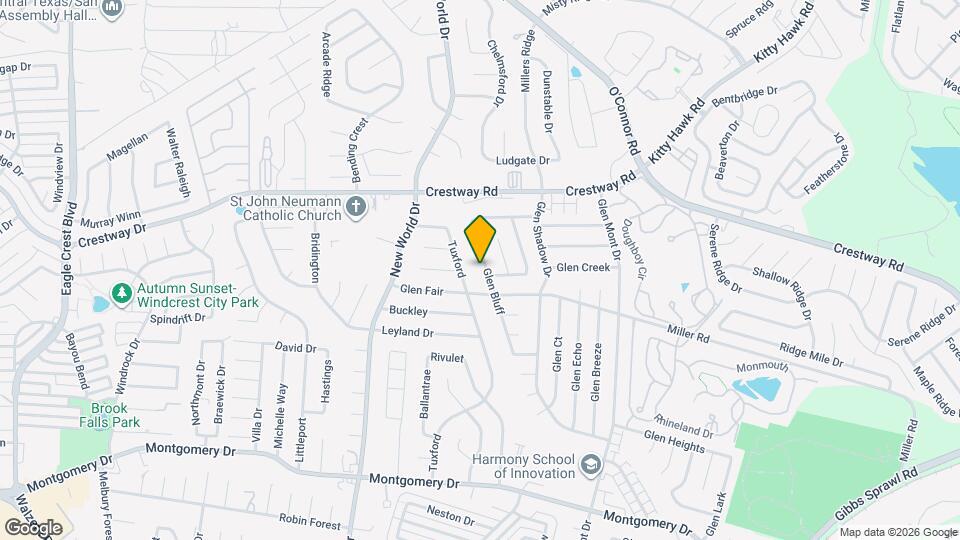 8707 Glen Bluff Map and Location Details