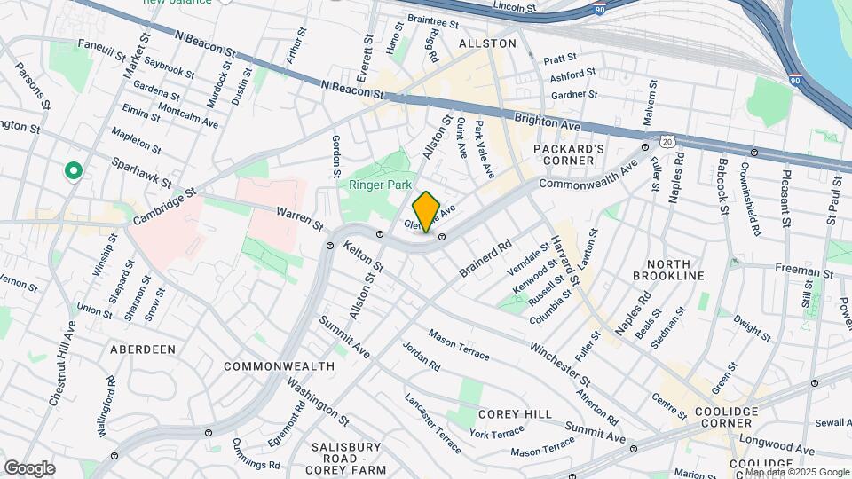 1349-1351 Commonwealth Ave Map and Location Details