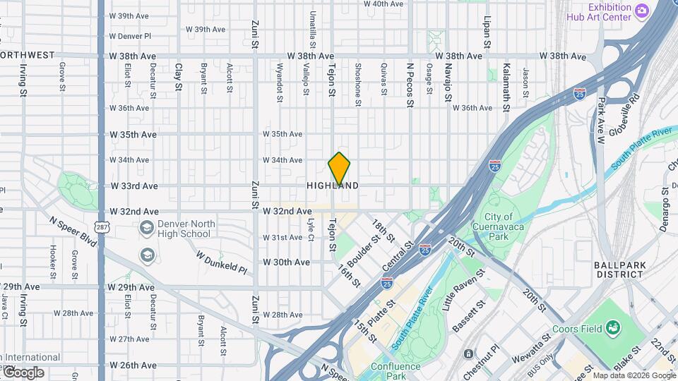 1940 W 33rd Ave, Unit 1940 W 33rd Ave Mapa y Detalles de la Ubicación