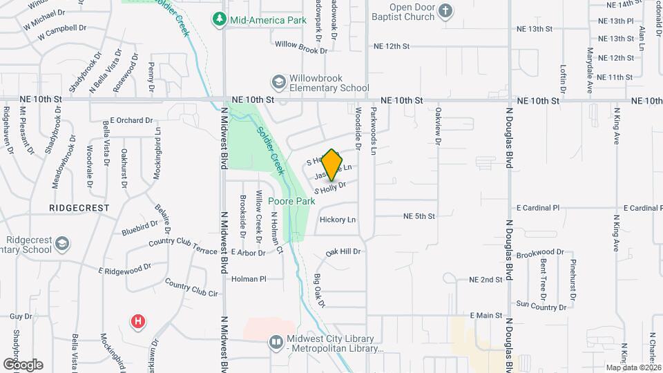 1017 S Holly Dr Map and Location Details