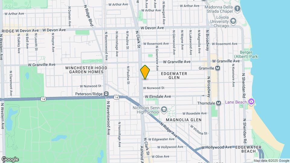 1545 W Glenlake Ave, Unit 2D Map and Location Details