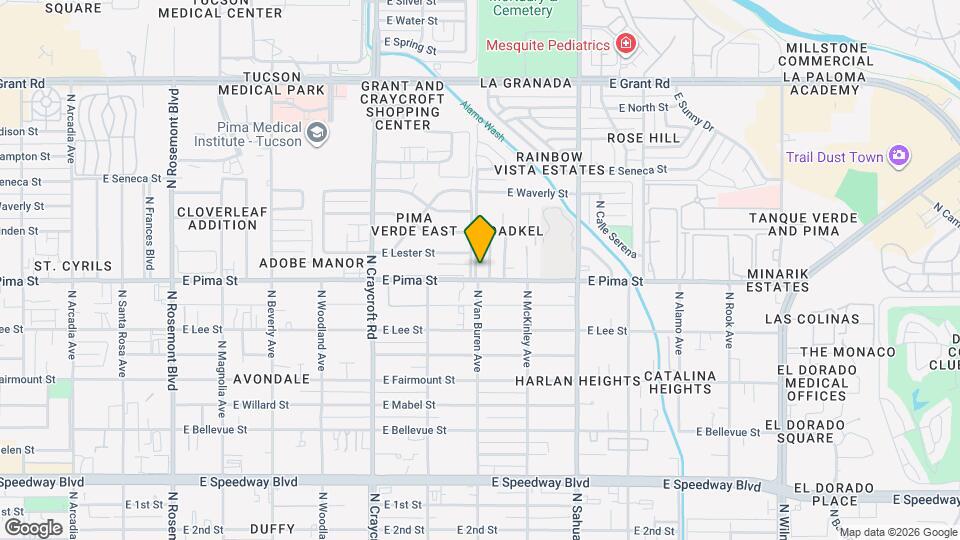 5701 E Pima St Map and Location Details