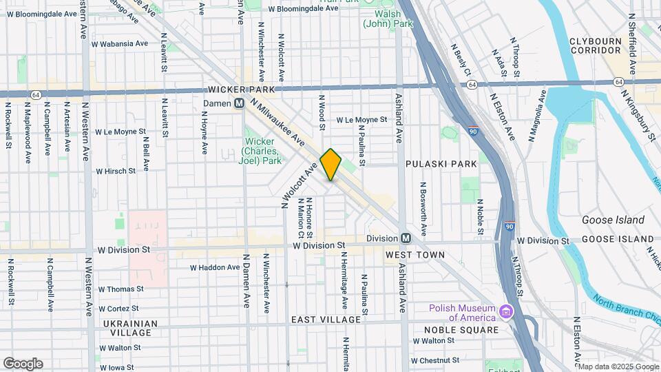 1318 N Wood St, Unit 1316-B Map and Location Details
