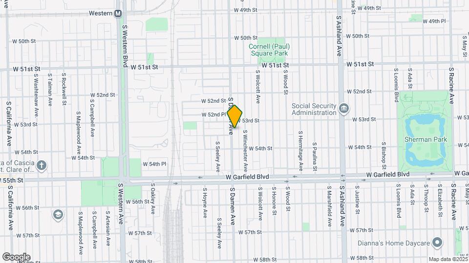 5323 S Damen Ave Map and Location Details
