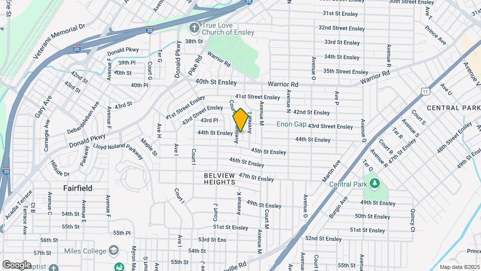 4401 Avenue K Map and Location Details
