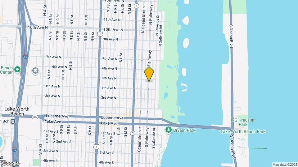 418 N Palmway Map and Location Details