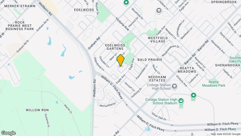 Available August 2026! Adorable 3/2 House in South College Station! Map and Location Details