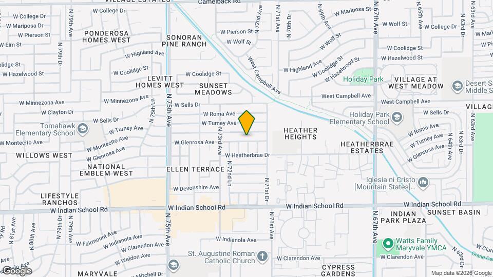 7202 W Glenrosa Ave Mapa y Detalles de la Ubicación