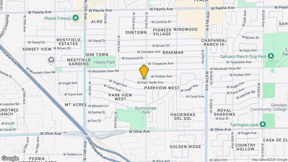 7102 W Palo Verde Ave Map and Location Details