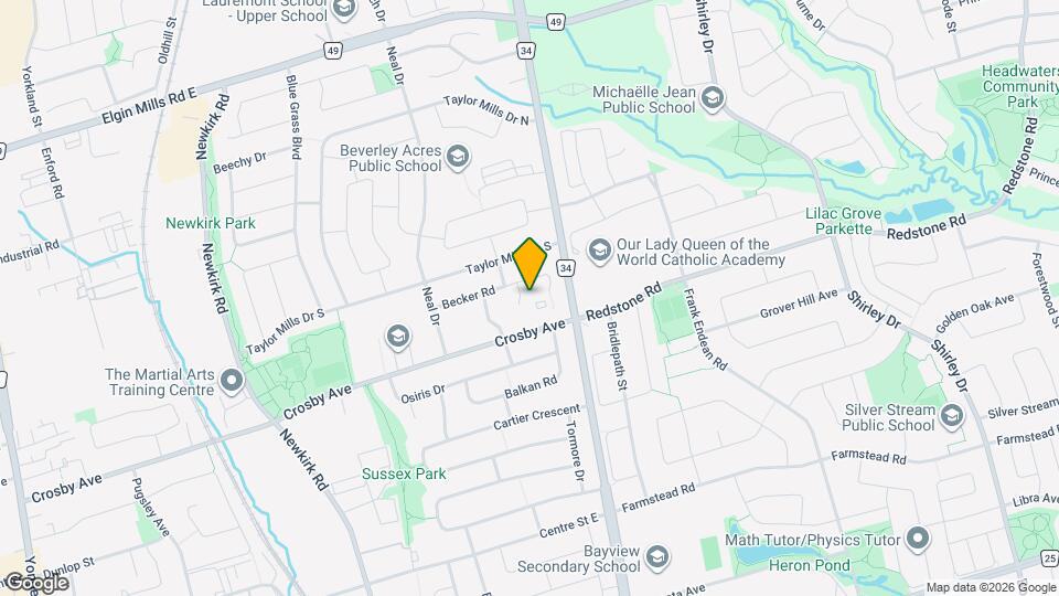 438 Bonita Crescent Map and Location Details