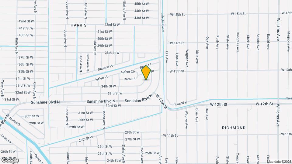 2509 34th St W Map and Location Details