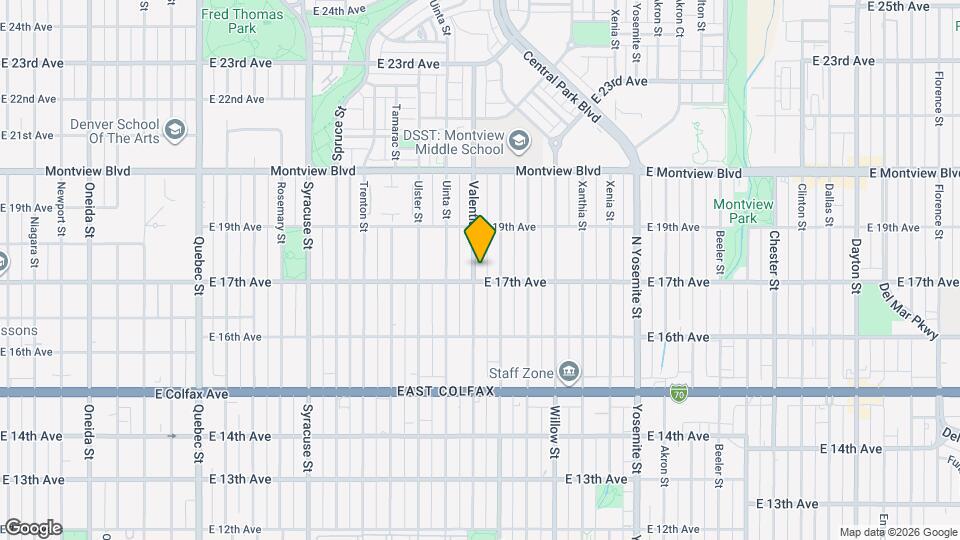 1720 Valentia St Map and Location Details