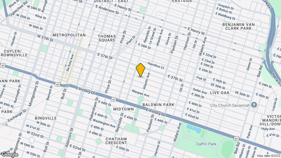 641 E 38th St Map and Location Details