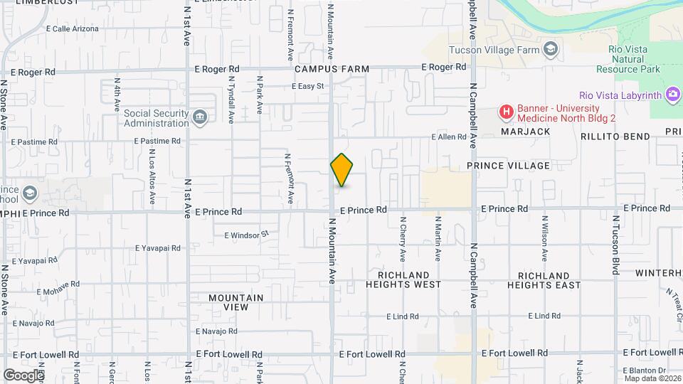 3640 N Mountain Ave Map and Location Details