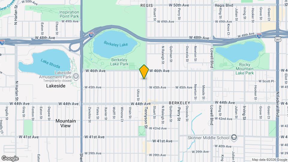 4533 Tennyson St Map and Location Details