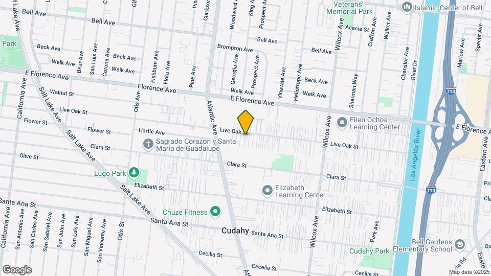 4626 Live Oak St Mapa y Detalles de la Ubicación
