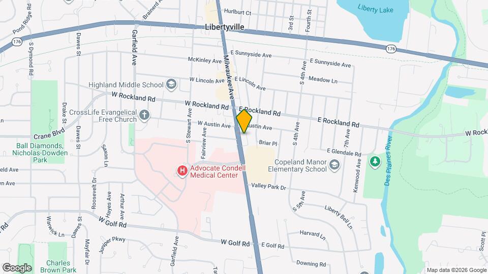 614 S Milwaukee Ave Mapa y Detalles de la Ubicación