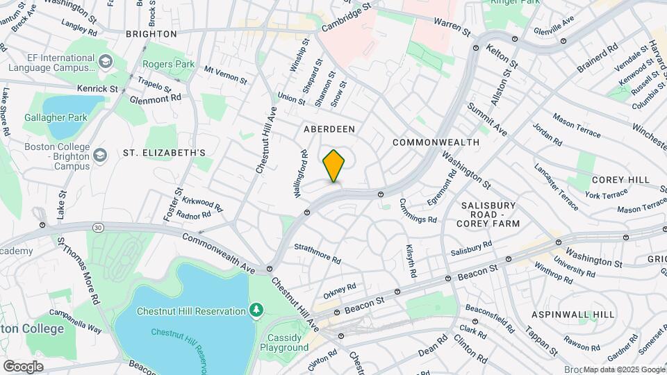 1735 Commonwealth Ave, Unit 1 Mapa y Detalles de la Ubicación