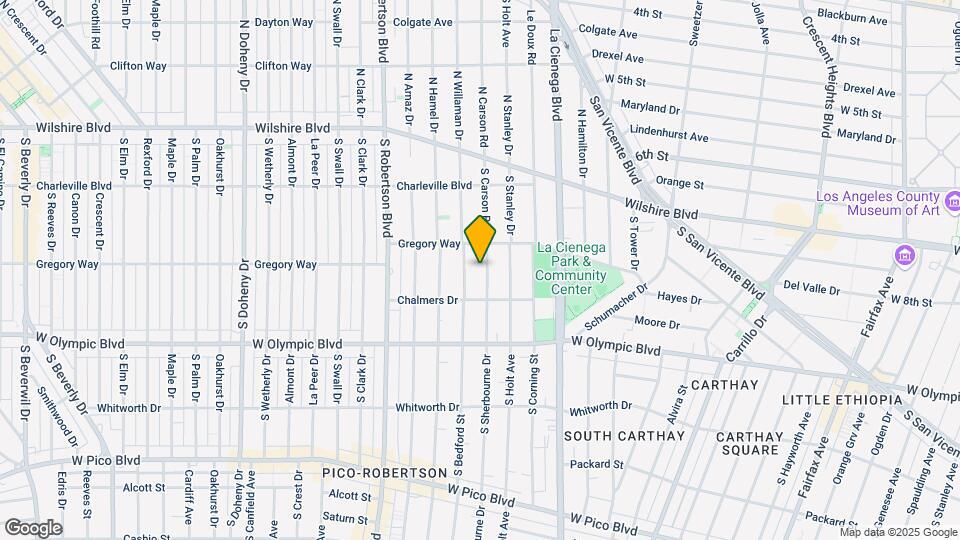 835 S Sherbourne Dr Mapa y Detalles de la Ubicación