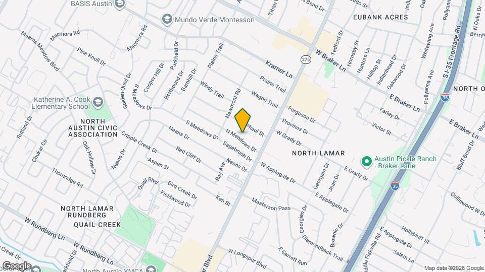 836 N Meadows Dr Map and Location Details